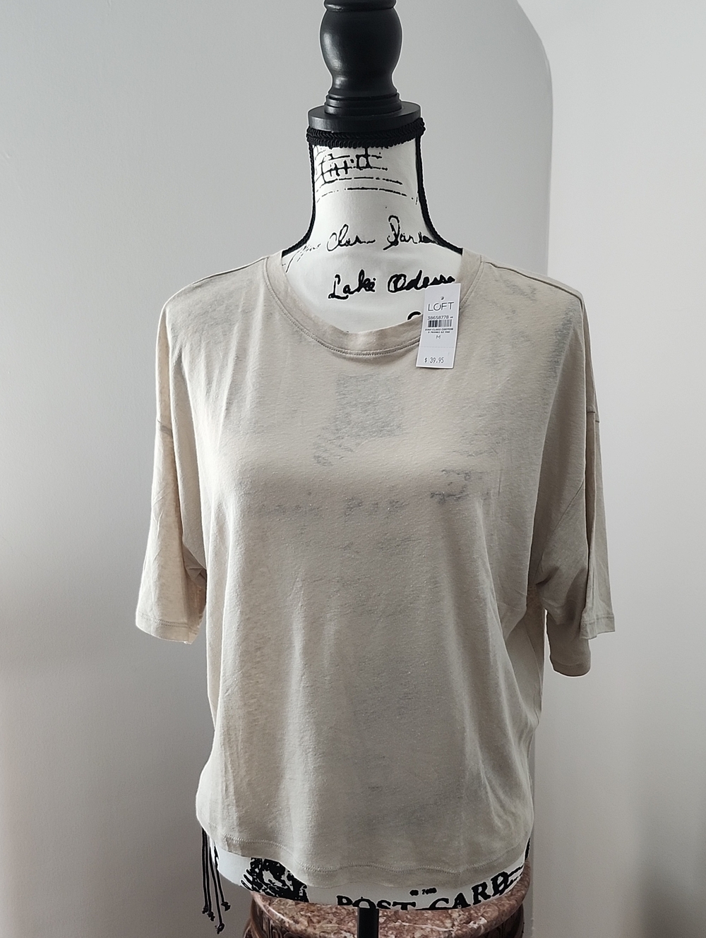LOFT Linen Blend Modern Tee
